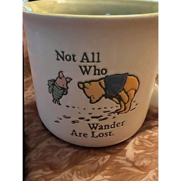 Disney x Life Is Good Winnie the Pooh & Piglet "Not All Who Wander" Coffee Mug - Picture 7 of 8